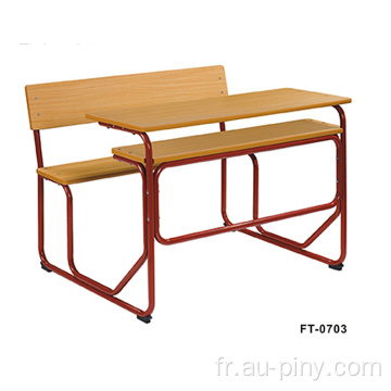 (Meubles)Bureau d&#39;étudiant double et bancs de table de chaise